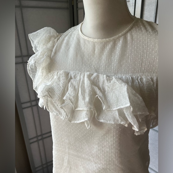 Maje Ruffle Blouse Fr 1 - Picture 2 of 6